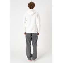 BLAYF Sw Kapüşonlu Beyaz Şardonlu Sweatshirt