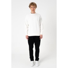 Sw Düz Beyaz Şardonlu Sweatshirt