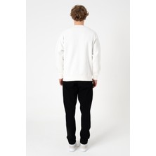 Sw Düz Beyaz Şardonlu Sweatshirt