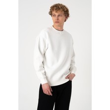 Sw Düz Beyaz Şardonlu Sweatshirt