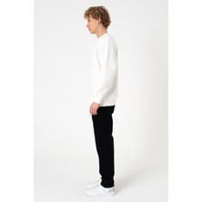 Sw Düz Beyaz Şardonlu Sweatshirt