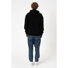 BLAYF Sw Kapüşonlu Siyah Şardonlu Sweatshirt