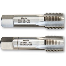 WERKA WK260.5157.03414 3/4’’X14 DIN5157 Gaz Diş 2’li Takım Düz Makine Kılavuzu