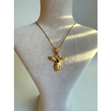Anka Kuşu Gold Çelik Kolye