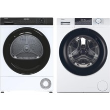 Haier HW100-BP14929A-S Çamaşır MAKINESI-HD100-A2939E-TR 10 kg Wi-Fi + Bluetooth Bağlantılı Isı Pompalı Kurutma Makinesi 10 kg