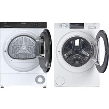 Haier HW100-BP14929A-S Çamaşır MAKINESI-HD100-A2939E-TR 10 kg Wi-Fi + Bluetooth Bağlantılı Isı Pompalı Kurutma Makinesi 10 kg