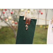 Solid Solidsocks Kadın Soket Bambu Çorap  Yeni Yıl Koleksiyon Özel Baston Şeker Charm Detaylı Günlük Kullanım Roll Model Dikişsiz Burun Basic (Yeşil Renk)