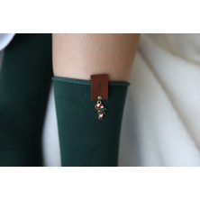 Solid Solidsocks Kadın Soket Bambu Çorap  Yeni Yıl Koleksiyon Özel Baston Şeker Charm Detaylı Günlük Kullanım Roll Model Dikişsiz Burun Basic (Yeşil Renk)