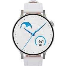 Fro LW38 Silver Kasa 38 mm Beyaz Kordon Akıllı Saat