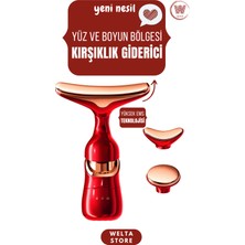 Welta Yüz/boyun/göz Sıkılaştrıcı Kırışııklık Güzellik Ems Cihazı Titreşimli 3'ü 1 Arada Yüz Masaj Aleti