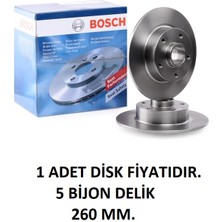 Bosch Arka Fren Disk Rulmansız Clio 4 Megane 3 Scenic 3 Megane cc 260MM. 432006506R 0986479684 Bosch