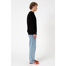 Sw Düz Siyah Şardonlu Sweatshirt