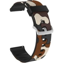 Markacase  Samsung Galaxy Watch 46 mm Için Kamuflaj Silikon Saat Kordonu (22MM)