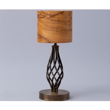 Sade Wooden Lamp Atelier Tıkka Renkli Dişbudak Masa Abajuru