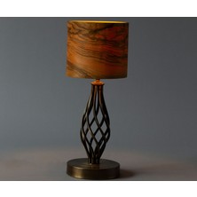 Sade Wooden Lamp Atelier Tıkka Renkli Dişbudak Masa Abajuru