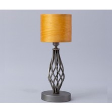 Sade Wooden Lamp Atelier Tıkka Çam Kaplamalı Masa Abajuru