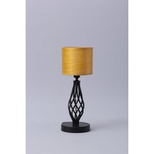 Sade Wooden Lamp Atelier Tıkka Çam Kaplamalı Masa Abajuru