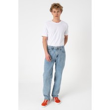 BLAYF Oldstar Buz Mavi Jean Pantolon %100 Pamuk Retro Kot Pantolon