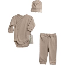 by BebekOdam Bej Bebek Zıbınlı Bereli 3'lü Takım - 1014977