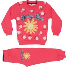 by BebekOdam Kız Çocuk Fuşya Daisy Love Papatya Baskılı 2'li Takım - 1014864