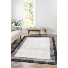 Sere Serpe Lynosse Siyah Fildişi Yumuşak Konforlu Halı P1202