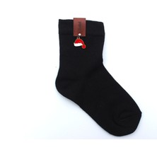 Solidsocks Çocuk Çorap %100 Pamuk Yeni Yıl Koleksiyon Noel Baba Şapka Charm Detaylı Yıkamalı Doğal (Kız-Erkek)