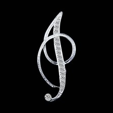 Lolandwiki D Kristal Rhinestones A-Z Mektup Ilk Broş Pin Kadın Erkek Gümüş Renk Ingilizce Alfabe Etiket Rozeti Unisex Takı Hediye (Yurt Dışından)