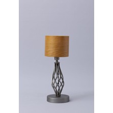 Sade Wooden Lamp Atelier Tıkka Meşe Masa Abajuru