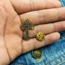 Lolandwiki MP394-2 Metal Çapraz Serisi Rozet Pin Hıristiyan Katolik Özelleştirilmiş Çinko Alaşım Rozeti El Sanatları Damlayan Kilise Broş Rozeti (Yurt Dışından)
