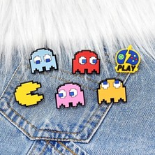 Lolandwiki PIN-XH-131-05 1 Adet Retro Arcade Oyunu Emaye Pimleri Koleksiyonları Karikatür Oyunu Takı Broş Denim Gömlek Yaka Rozeti Yaka Arkadaşlar Hediyeler (Yurt Dışından)
