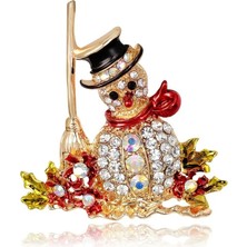 Lolandwiki Renk 26 Lüks Zarif Noel Broş Pin Kardan Adam Noel Baba Çizme Garland Moda Takı Hediye Dekorasyon (Yurt Dışından)