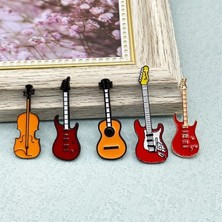 Lolandwiki Stil-15 Müzik Bölümü Gitar Keman Tasarım Metal Emaye Broş Karikatür Sevimli Sanat Enstrüman Amblemi Pimleri Takı Giyim Aksesuarları (Yurt Dışından)