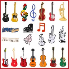 Lolandwiki Stil-15 Müzik Bölümü Gitar Keman Tasarım Metal Emaye Broş Karikatür Sevimli Sanat Enstrüman Amblemi Pimleri Takı Giyim Aksesuarları (Yurt Dışından)