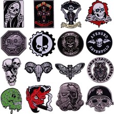 Lolandwiki Stil 6 Gotik Tarzı Terör Kafatası Retro Broş Cadılar Bayramı Pimleri Metal Broş Rozeti Mücevherat Elbise Sırt Çantası Aksesuarı Hediyeler (Yurt Dışından)