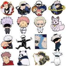 Lolandwiki Stil 1 1 DZ2432 Anime Komik Tarzı Sevimli Emaye Pimleri Gojo Satoru Yaka Pin Giysi Sırt Çantaları Rozeti Takı Aksesuarları (Yurt Dışından)