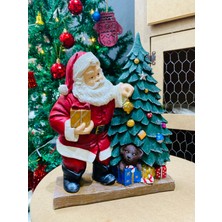 Renklifırça Hediyeli Noel Baba Polyester Biblo Yeniyıl Yılbaşı