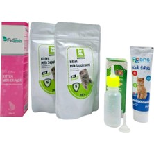 2 Adet Yavru Kedi Süt Tozu 200 Ml+Biberon 60 Ml+Vitamin Pasta 100GR+MULTIVITAMIN