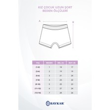 Kız Çocuk Pamuklu Likralı Düz Boxer Şort 3'lü Paket Beyaz