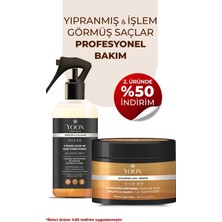 Yoon Vegan Saç Bakım Spreyi & Maskesi 250ML, Hyaluronik Asit, Keratin, Kolajen ve B7 Biotinli 2'li Set