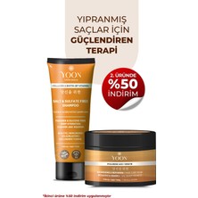 Yoon Vegan Tuzsuz Şampuan & Saç Bakım Maskesi 250ML, Hyaluronik Asit, Keratin, Kolajen ve Biotin 2'li Set