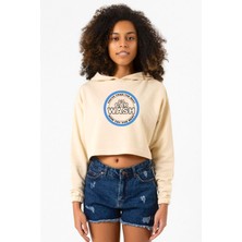 Tshirthane Breaking Bad A1A Car Wash Bej Kadın Crop Kapşonlu