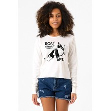 Tshirthane Ekru BLACKPINK  ROSE BRUNO MARS APT Ekstra Uzunkol Sweatshirt
