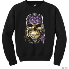 Wakha Skull Pirate Siyah Sweatshirt