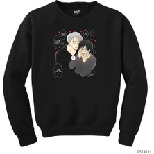 Wakha Yuri On Ice Viktor Siyah Sweatshirt