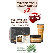 Yoon 3'lü Uzun Süren Düzleştirici & Saç Botoxu Kiti Tuzsuz Şampuan 250ML Saç Maskesi 250ML Saç Bakım Seti