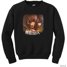 Wakha Attack On Titan Siyah Sweatshirt