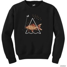 Wakha Balık Siyah Sweatshirt