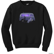 Wakha Karavanlı Uzaylı Siyah Sweatshirt