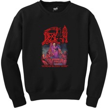 Wakha Death Scream Bloody Gore Siyah Sweatshirt