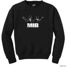 Wakha Men In Black Logo Siyah Sweatshirt